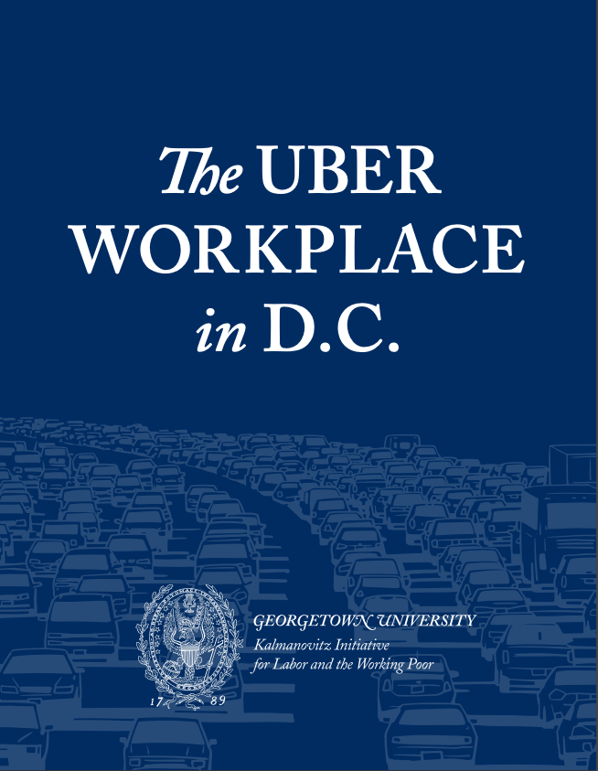 Cover page of a KI report entitled "The Uber Workplace in D.C."